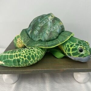 Sea Turtle Plush Kids Mini Backpack Zip Pouch Adjustable "Lauderdale By The Sea"